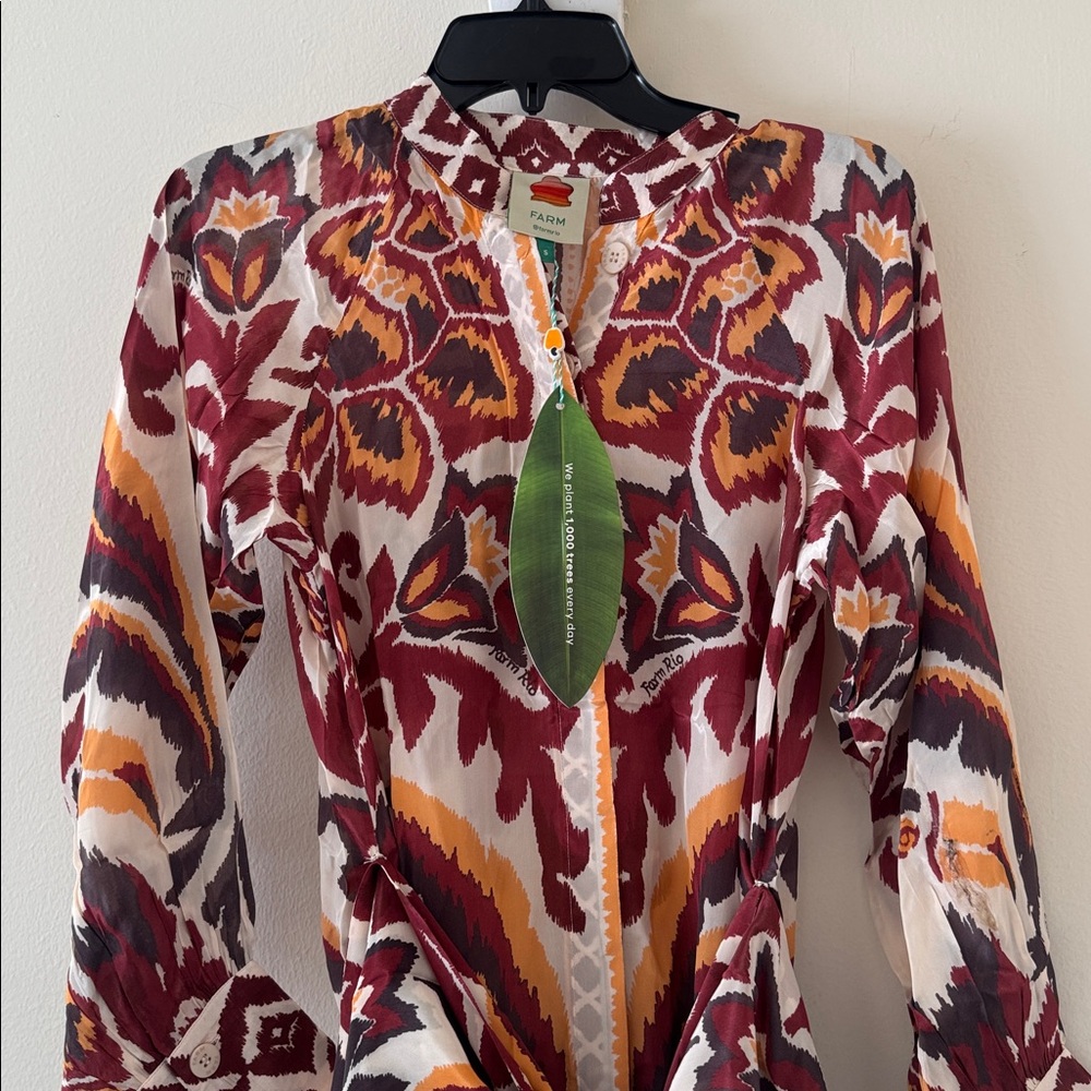 FARM RIO Cream Toucans Scarf Maxi Dress, size Small, BRAND NEW WITH TAG. $298 - Picture 16 of 17